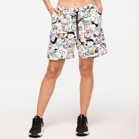 Zumba X Peanuts Men's Knit Short - White