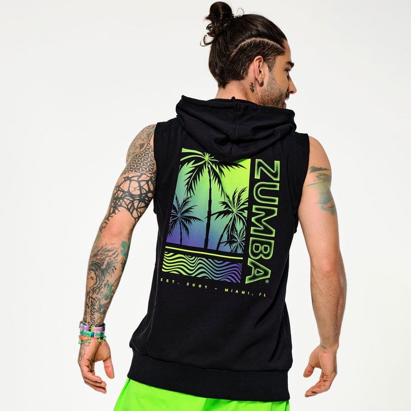 Zumba Glow Sleeveless Zip-Up Hoodie
