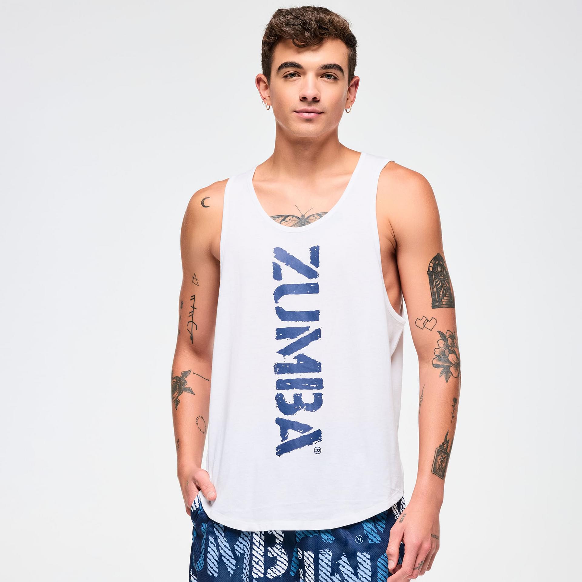 Men's Open Neck Tank - Easy Fit with Side Vents - Stylish