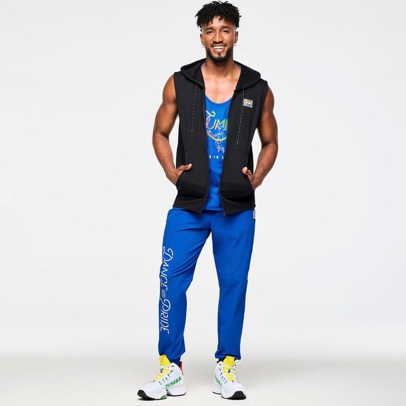 Zumba Men's Sleeveless Zip Up Hoodie