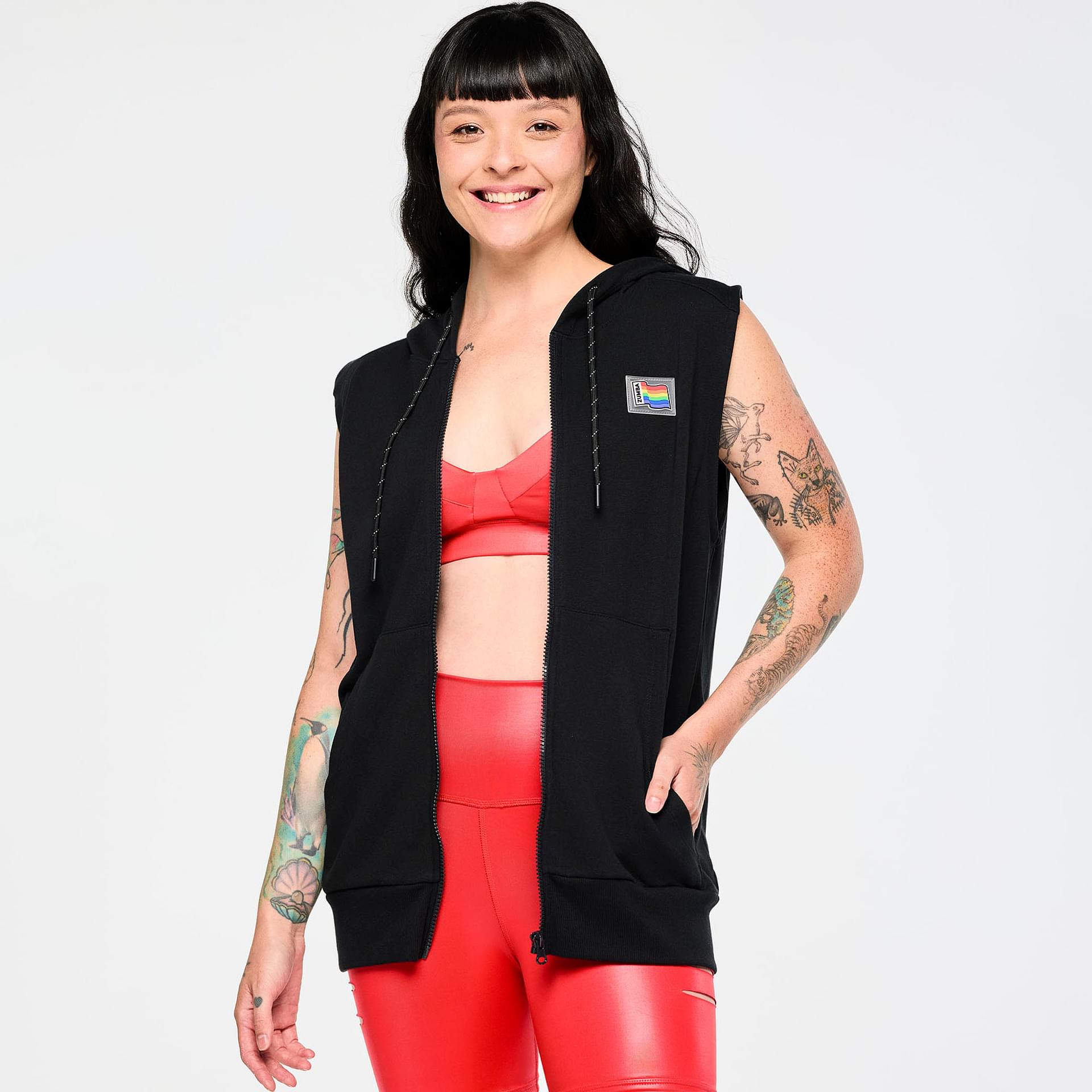 ユニセックス新作♪Zumba Men's Sleeveless Zip Up Hoodie-Black Zumba Men's Sleeveless Zip Up Hoodie – Zumba Wear | STRONG iD