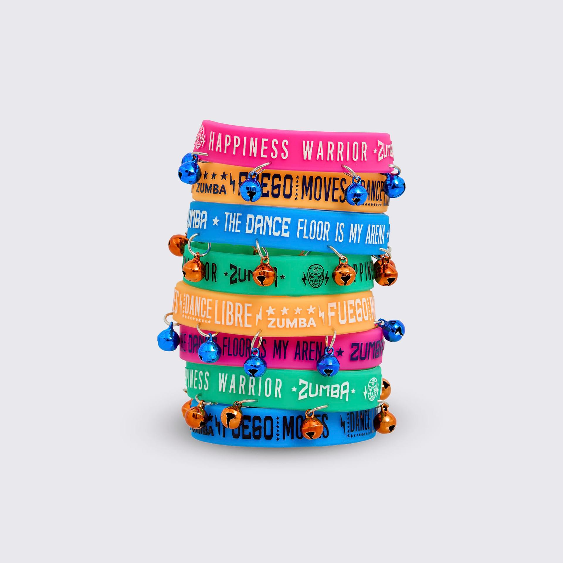 Inspire Your Journey with Colorful Rubber Bracelets - 8 Pack