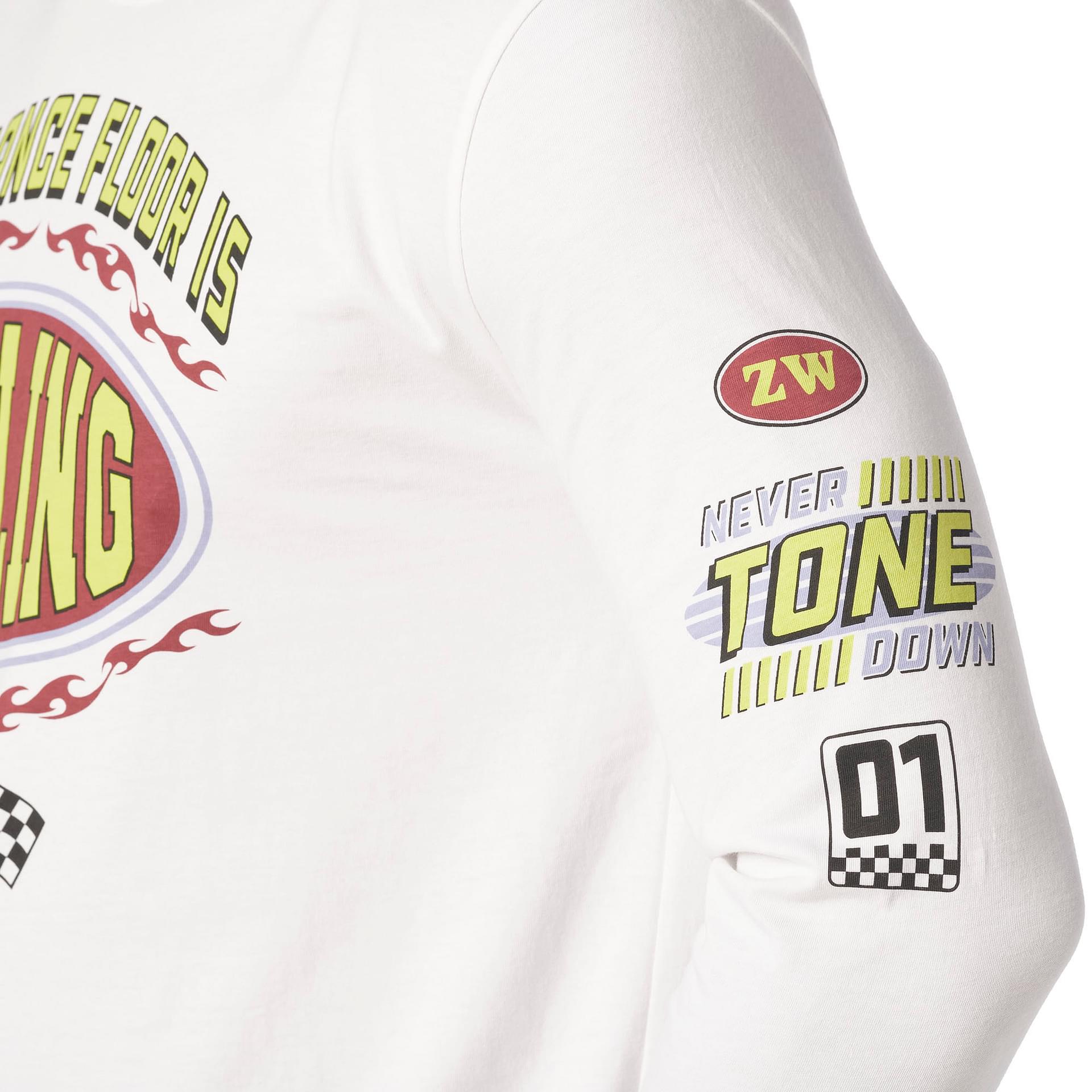 ズンバ男女兼The Dance Floor Is Calling Long Sleeve Tee-White The Dance Floor Is Calling Long Sleeve Tee