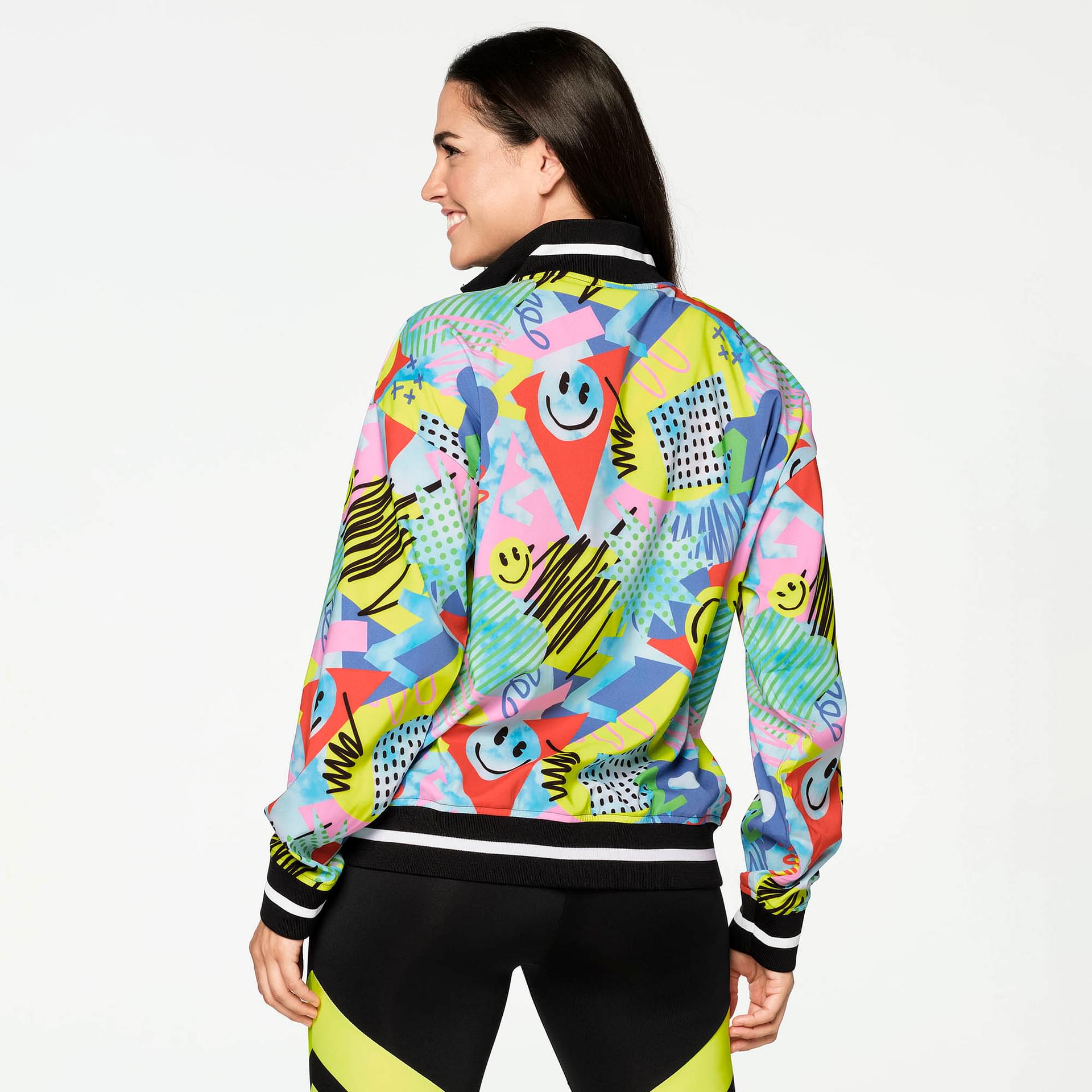 Zumba Fun And Happy Zip-Up Track Jacket - Zumba® Wear Türkiye Zumba Fun And Happy Zip-Up Track Jacket - Zumba® Wear Türkiye