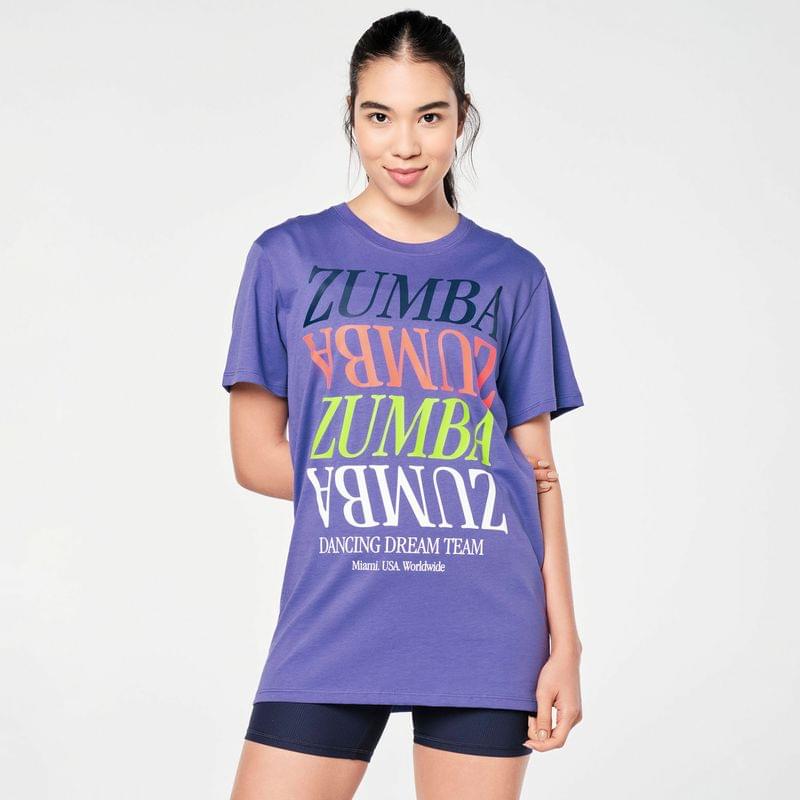 Zumba Prep Crew Neck Tee - Periwinkle