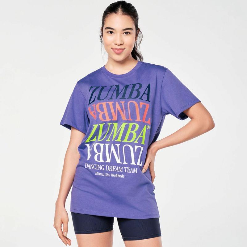 Zumba Prep Crew Neck Tee - Periwinkle
