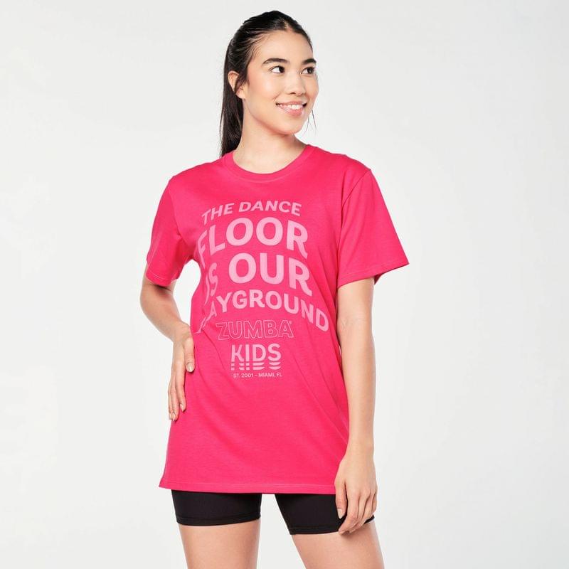 Zumba Kids Crew Neck Tee - Deep Pink