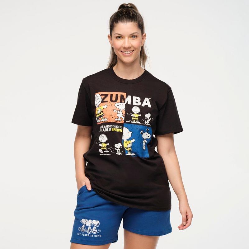 Zumba X Peanuts Crew Neck Tee - Black