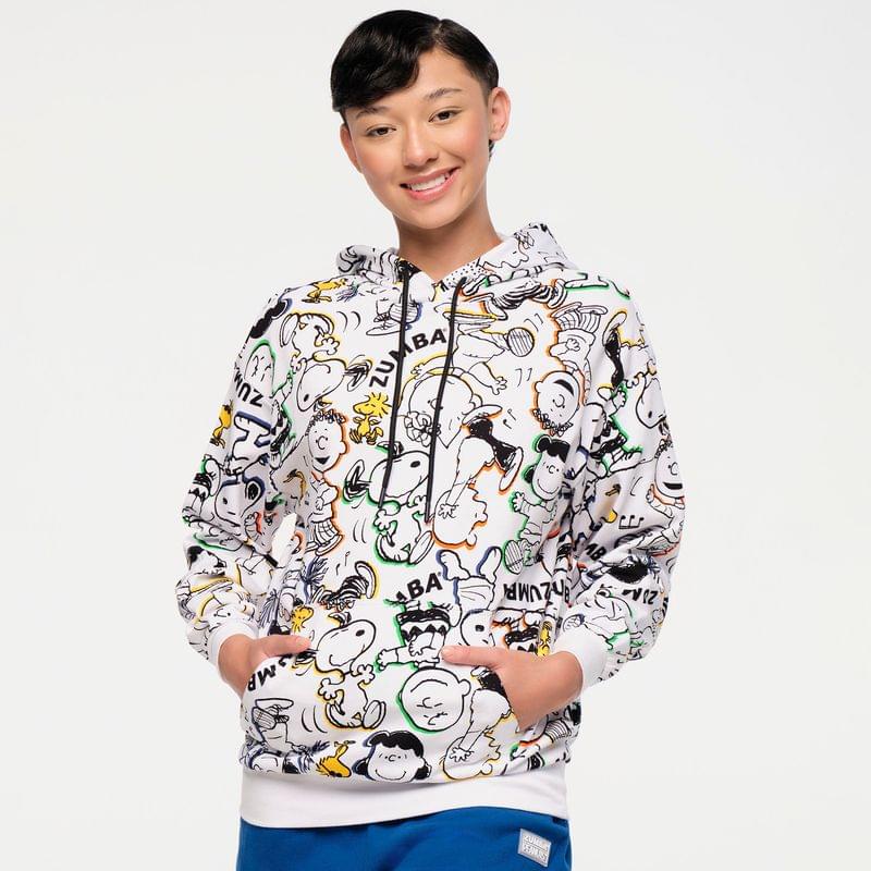 Zumba X Peanuts Unisex Pullover Hoodie - White