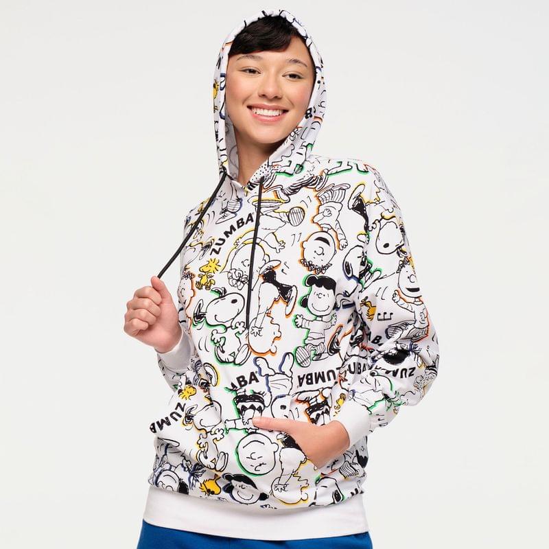Zumba X Peanuts Unisex Pullover Hoodie - White