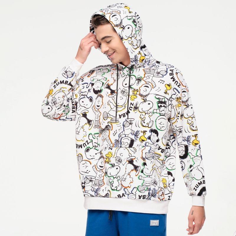 Zumba X Peanuts Unisex Pullover Hoodie - White