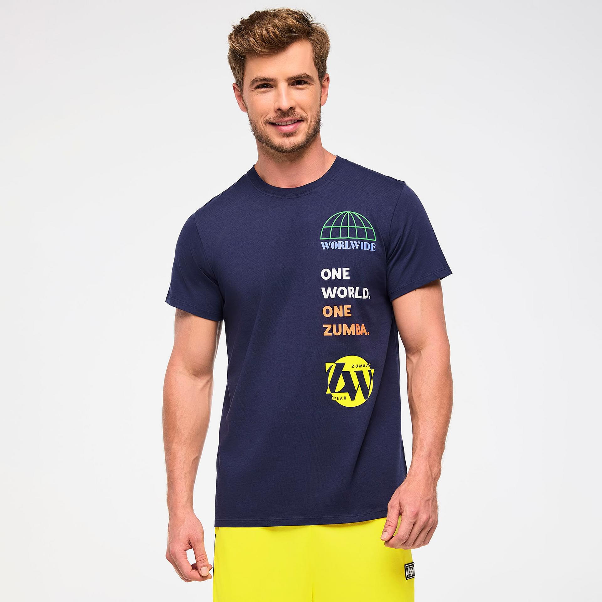 ズンバ Zumba Haus Crew Neck Tee Let's Go Indigo ユニセックス Zumba Haus Crew Neck Tee - Indigo - Zumba® Wear Türkiye