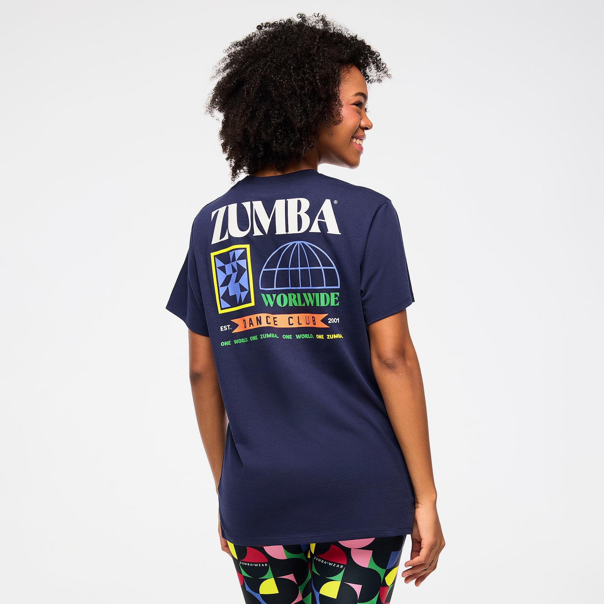 Zumba Haus Crew Neck Tee - Indigo - Zumba® Wear Türkiye