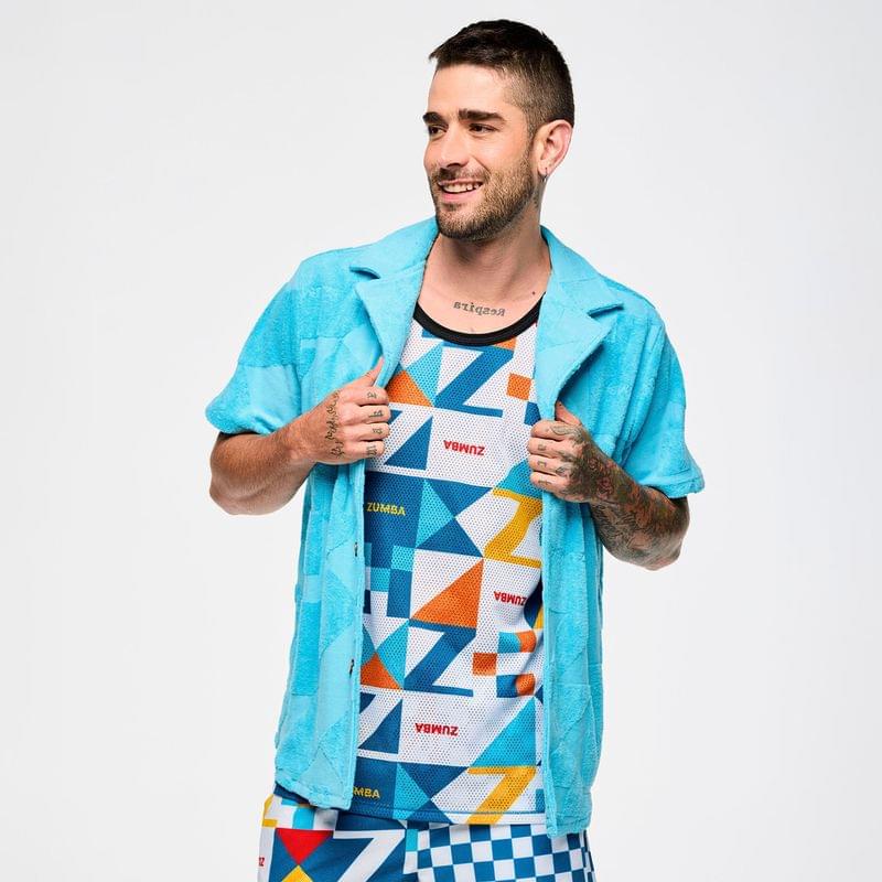 Zumba Rays Terry Button Down