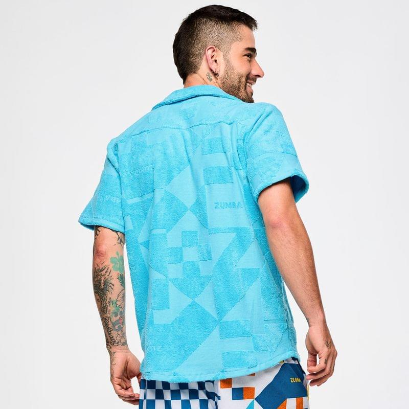 Zumba Rays Terry Button Down