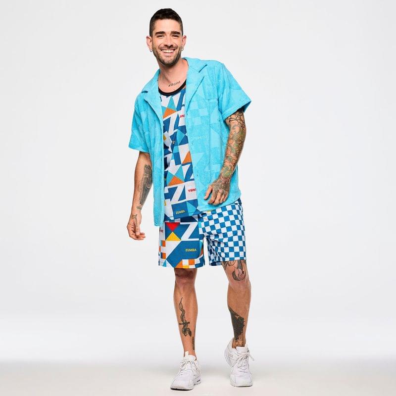 Zumba Rays Terry Button Down