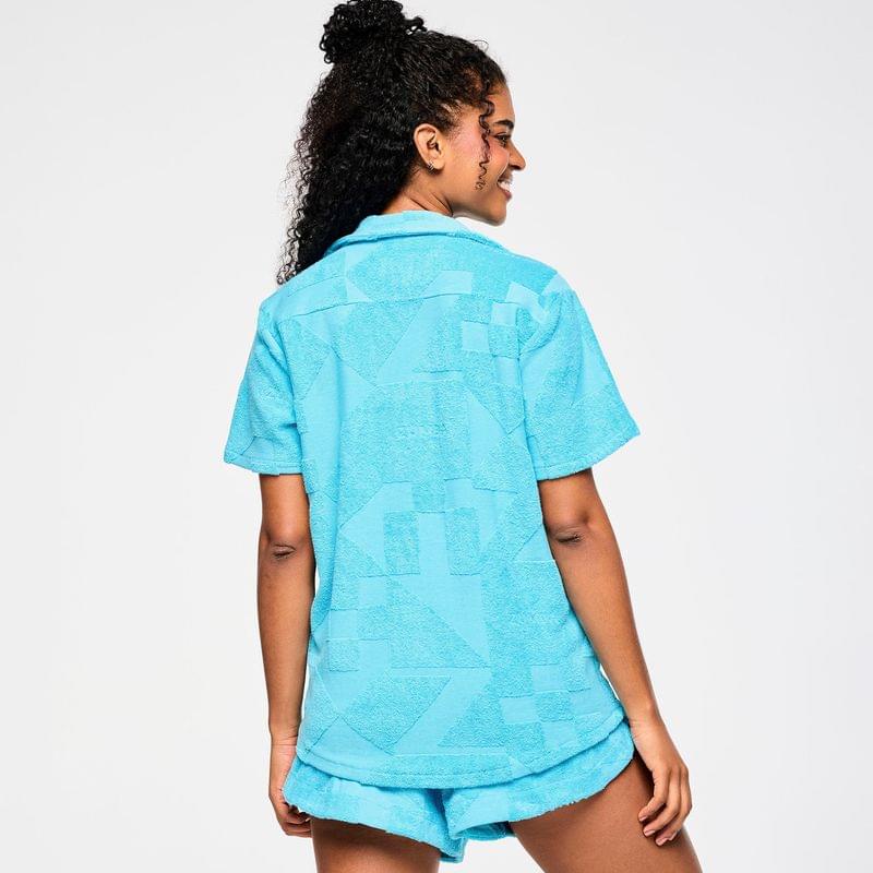 Zumba Rays Terry Button Down