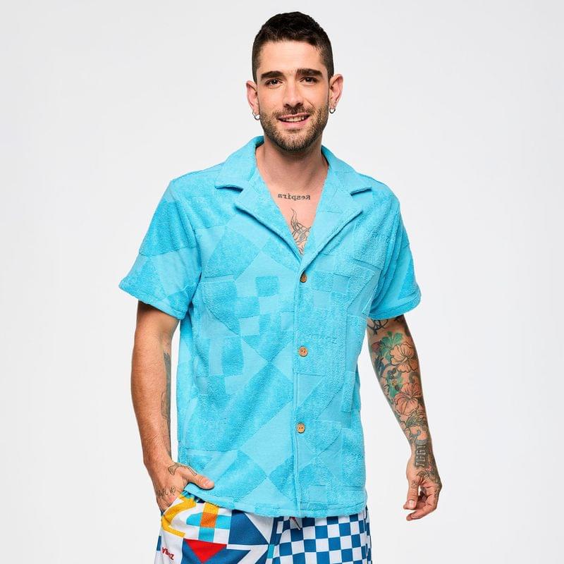 Zumba Rays Terry Button Down