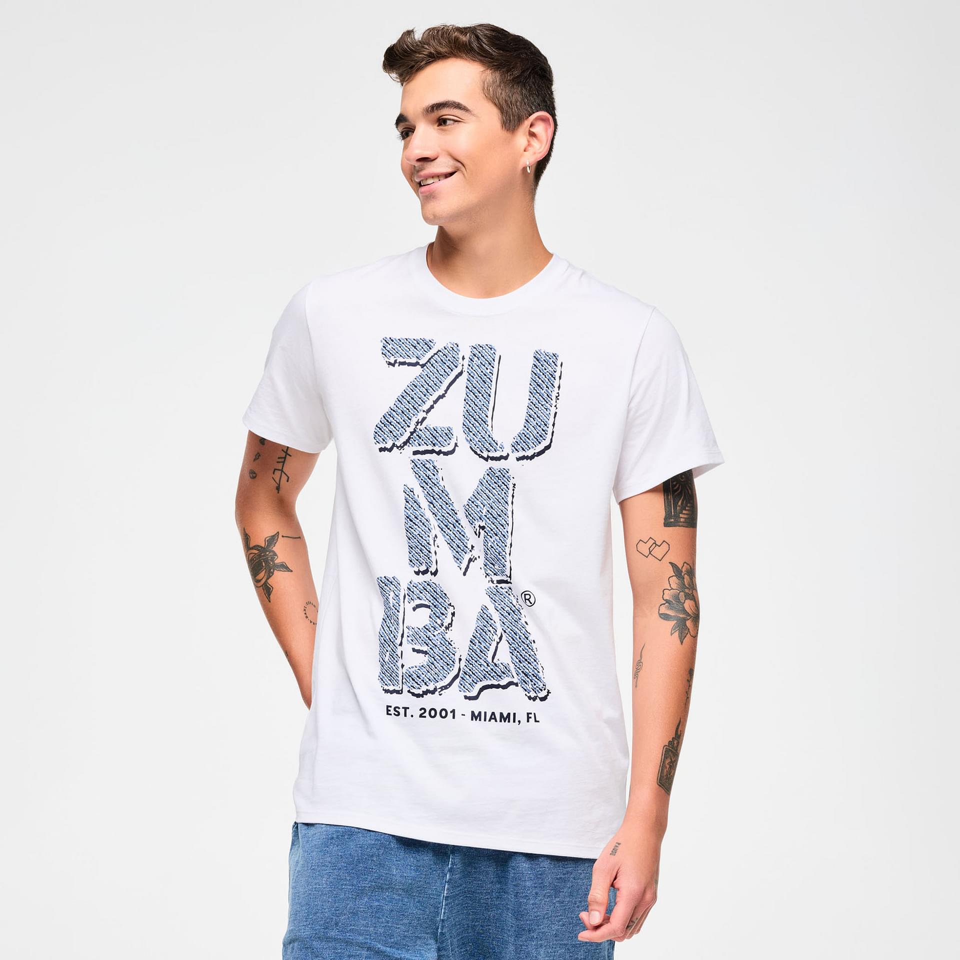 【 JEANS】 ★ Badge Crewneck T-shirt ★ Relax Fit Inspire Your Style with the Unisex Blue Jean Crew Neck Tee