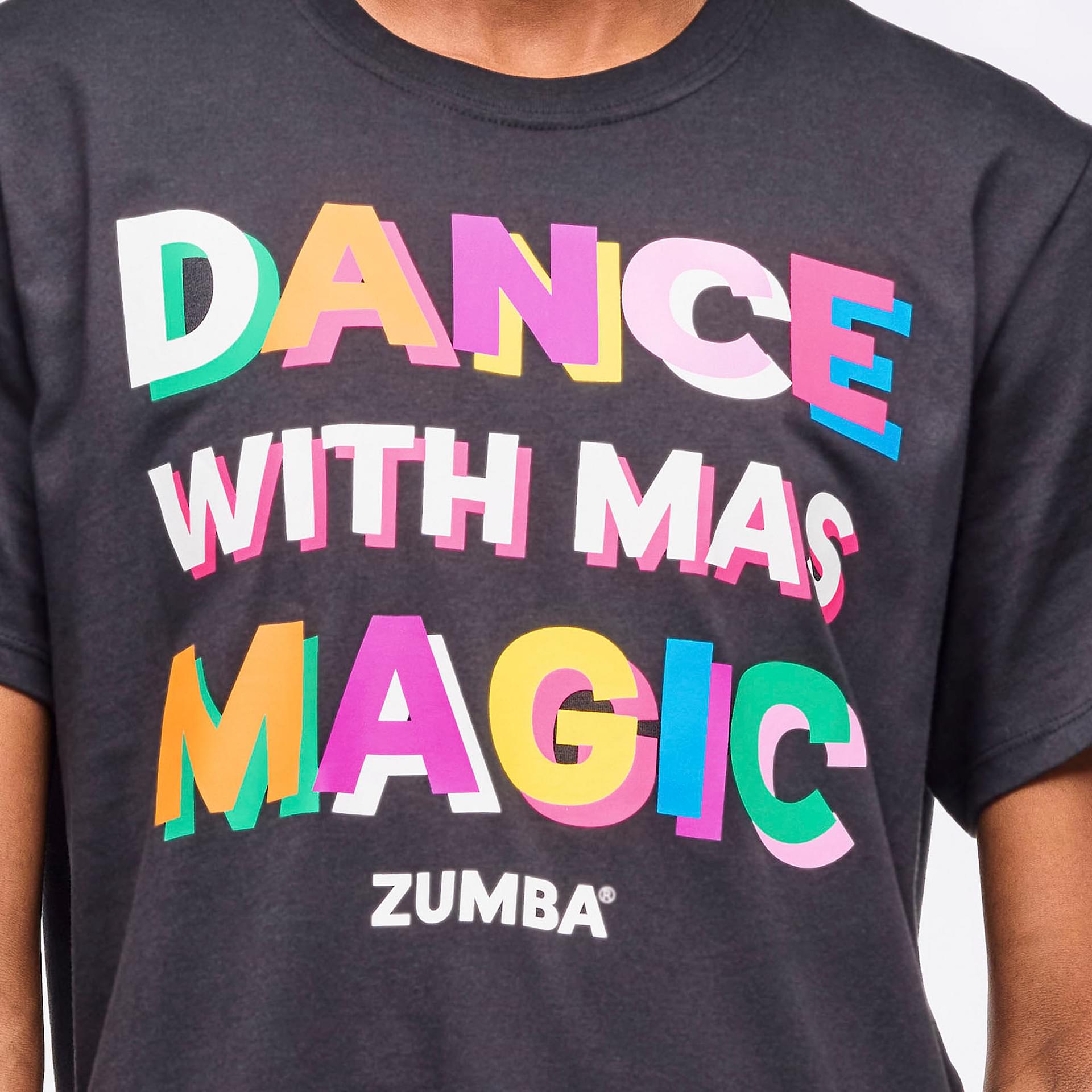 Explore Crew Neck Instructor Tee Bold Black ユニセックス Zumba Explore Crew Neck Instructor Tee - Bold Black – Zumba