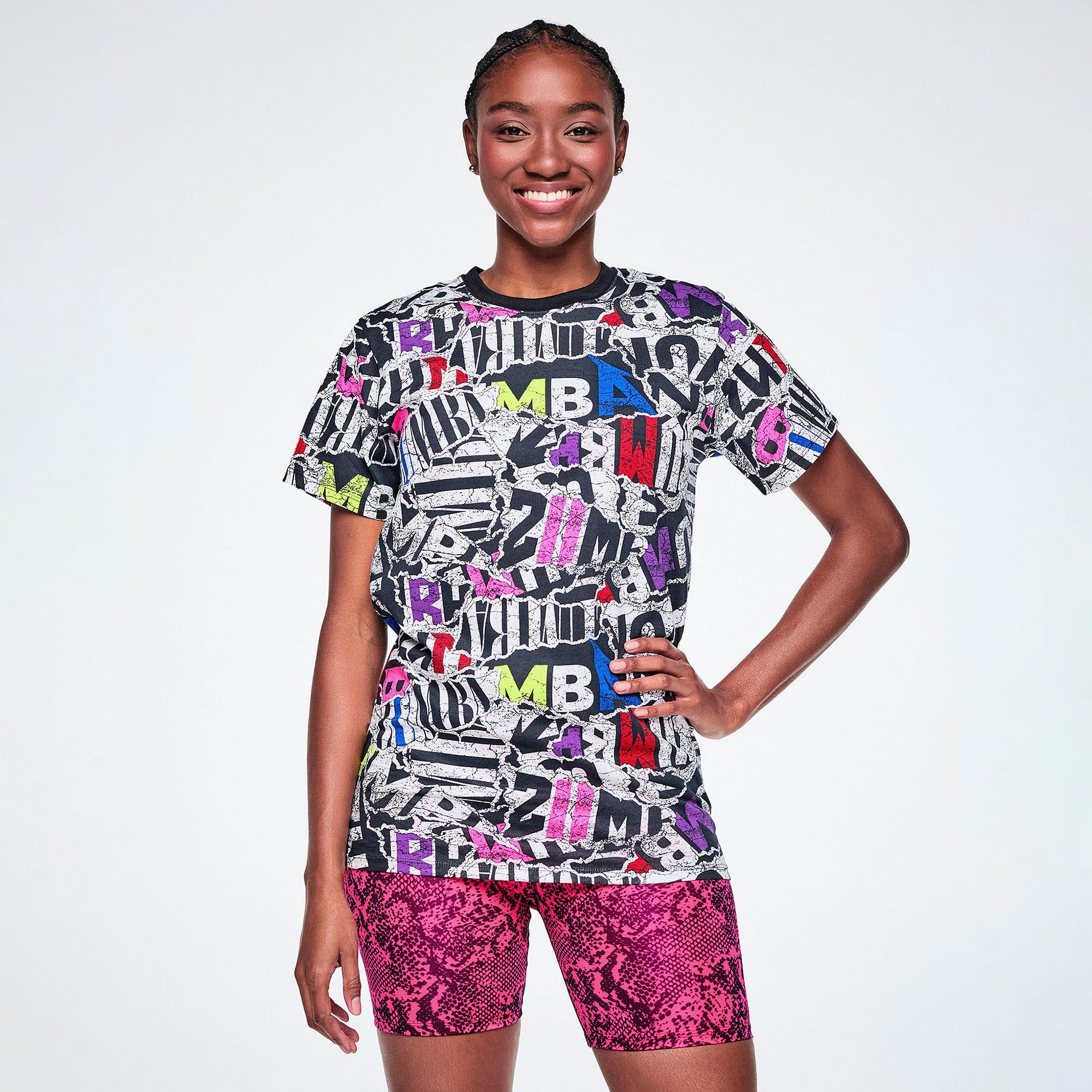 Rock 'n' Roll Unisex Crew Neck Tee - Black/White