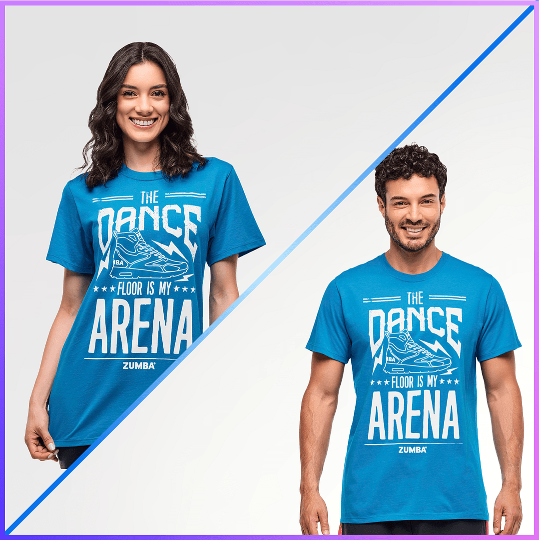 Zumba Libre Crew Neck Tee - Peek-A-Blue