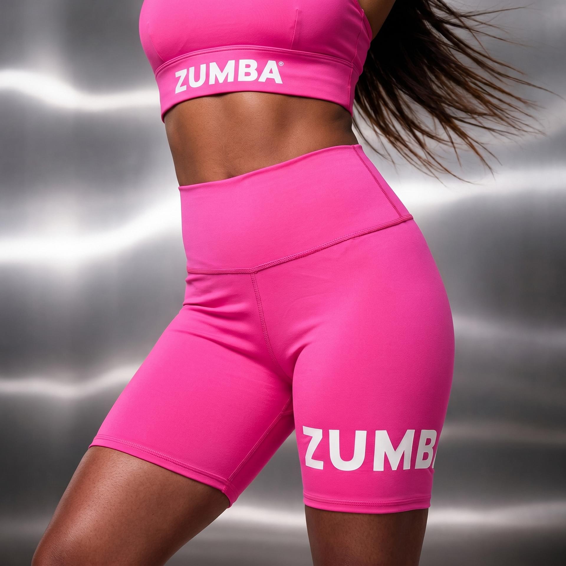 Color Spree High Waisted Biker Shorts - Pink