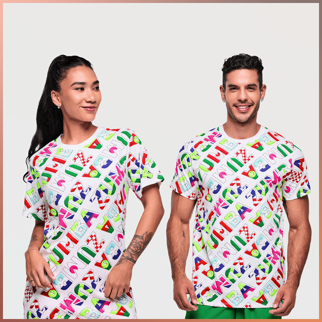 Worldwide Unisex Crew Neck Tee - White/Red