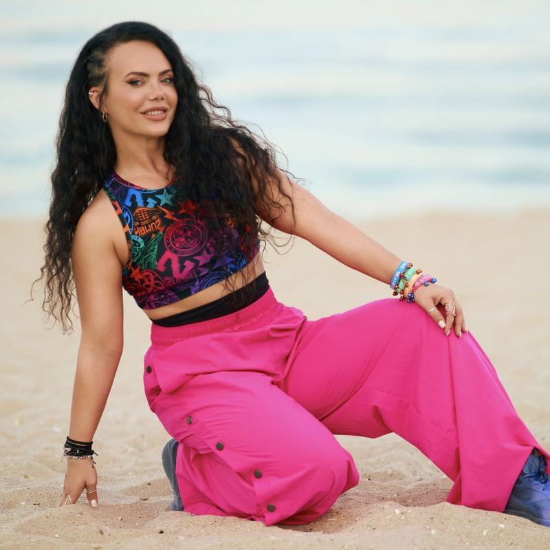 Zumba Libre Wide Leg Pants Side Snaps