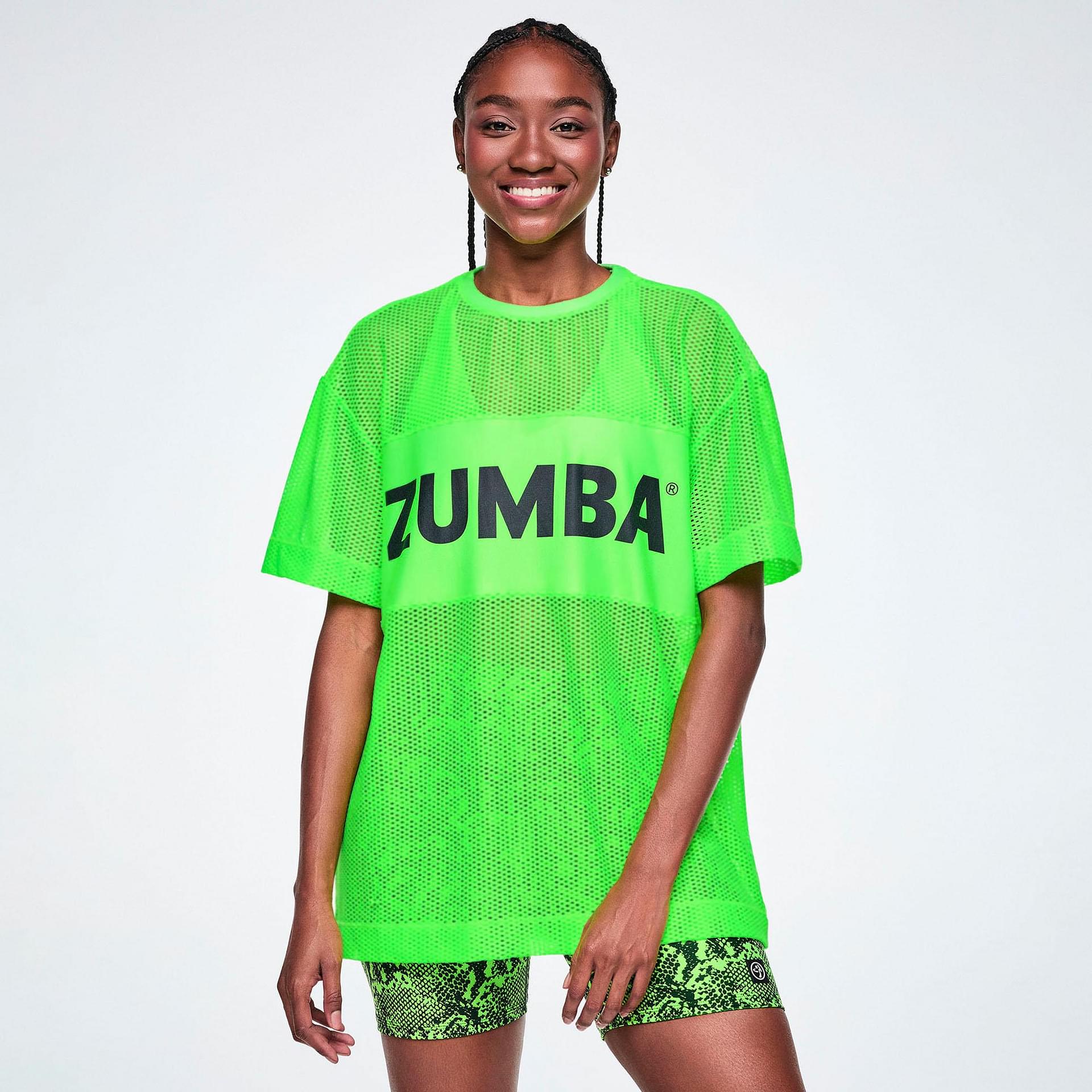 Ultrabright Mesh Boxy Top - Get In Lime