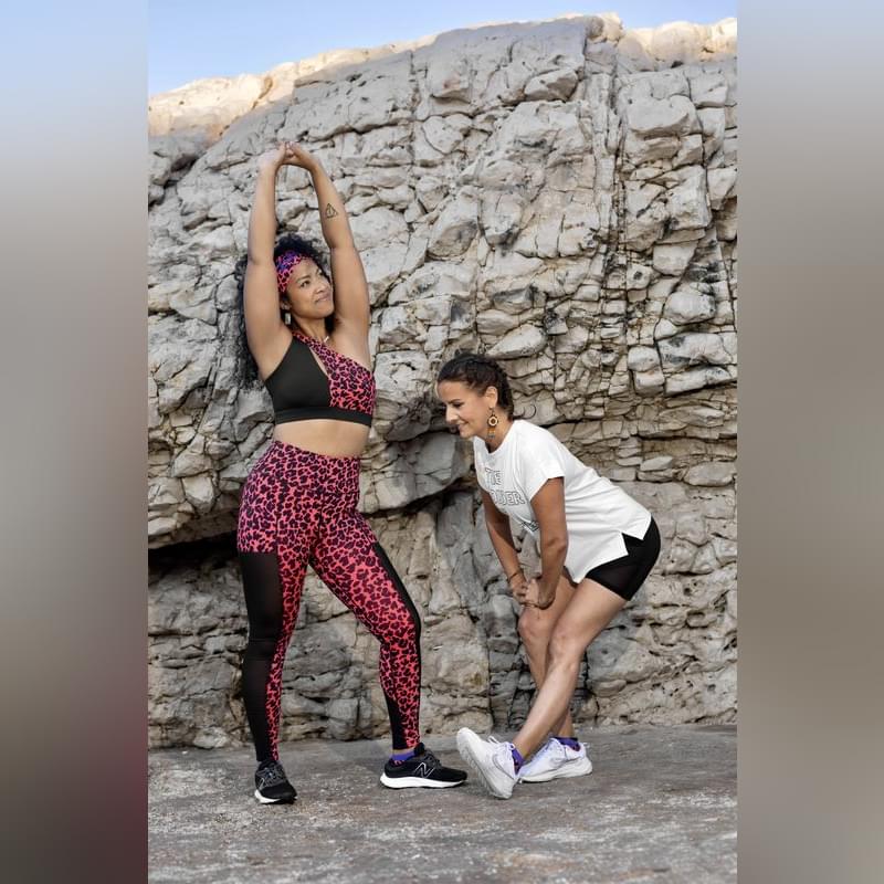 Funscape High Waisted Mesh Ankle Leggings