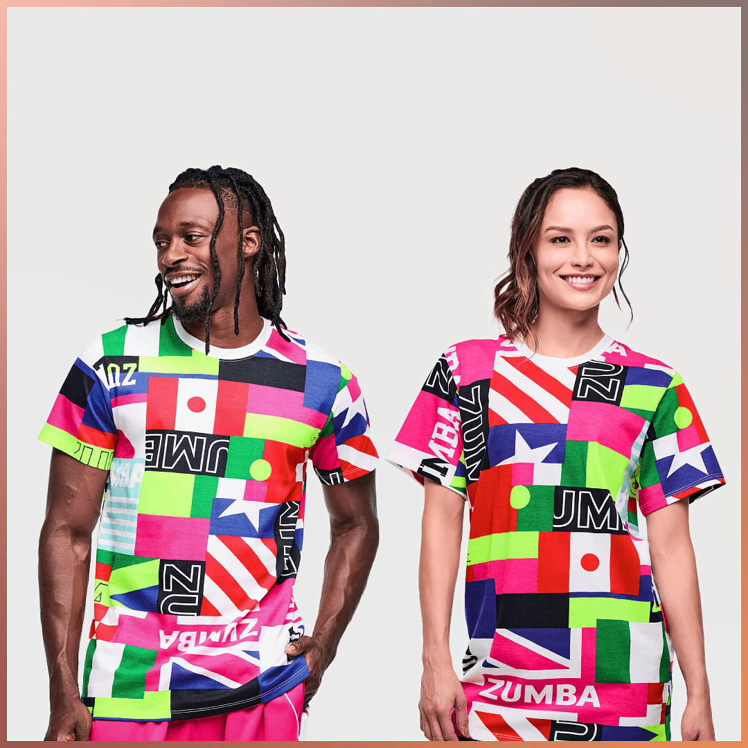 Worldwide Unisex Crew Neck Tee - White/Pink