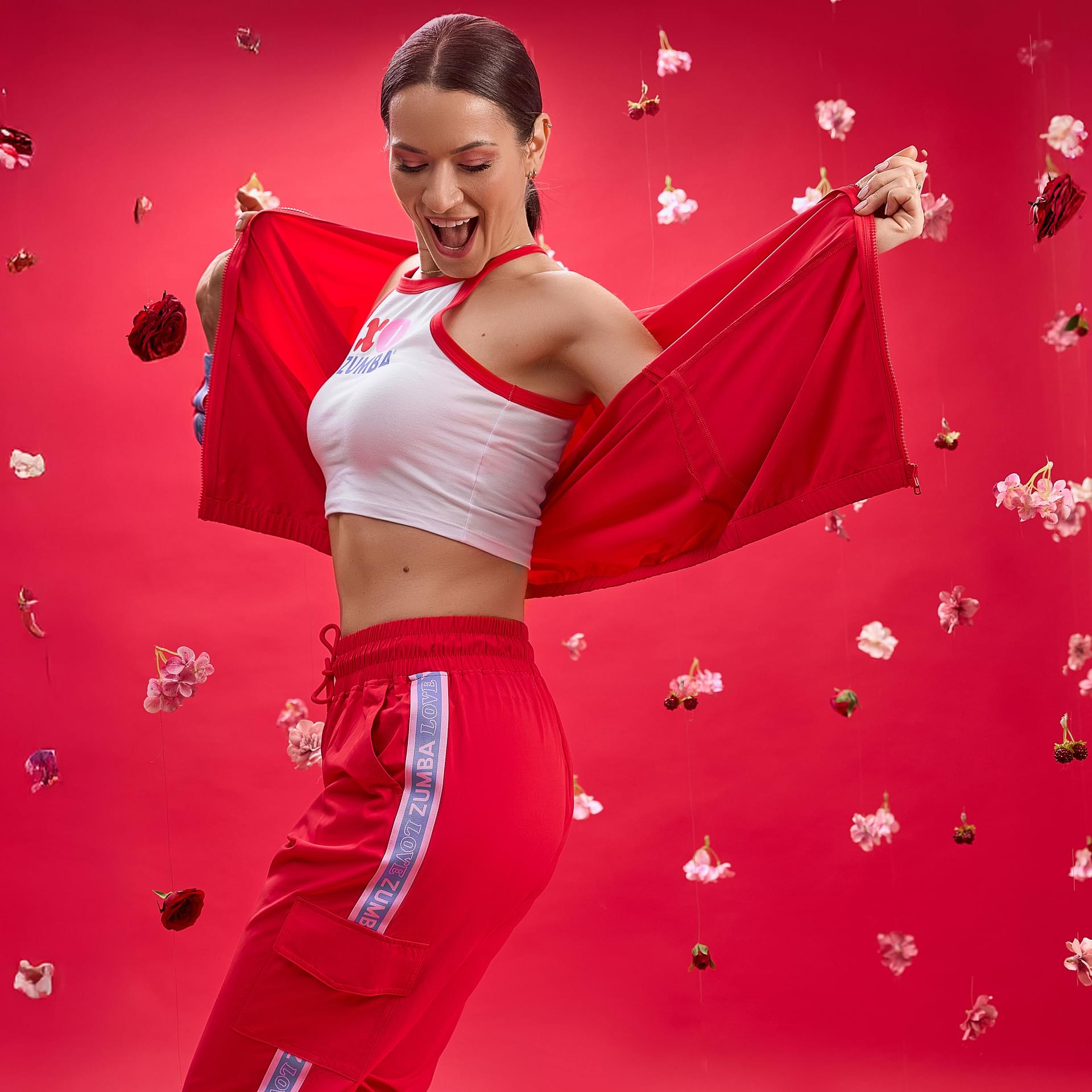 Inspire Your Workout with Zumba Love High Neck Crop Cami for
