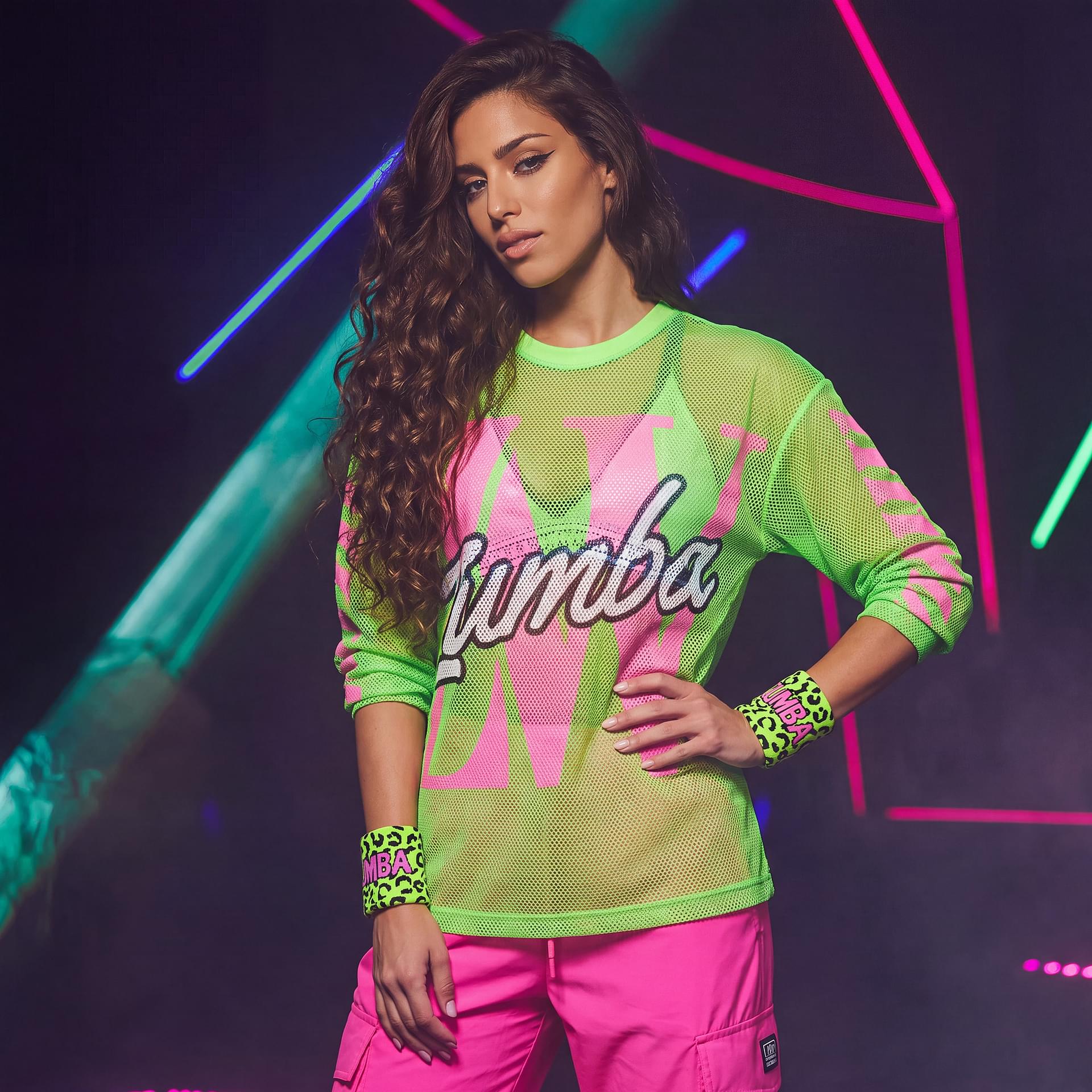 Dale-Z Oversized Mesh Long Sleeve Top