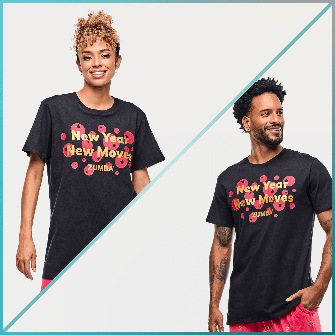 Zumba Holiday Unisex Crew Neck Tee - Black