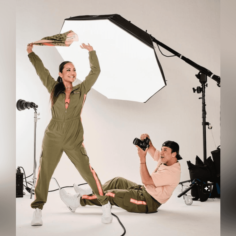 ZW X GW Mock Neck Woven Cargo Jumpsuit