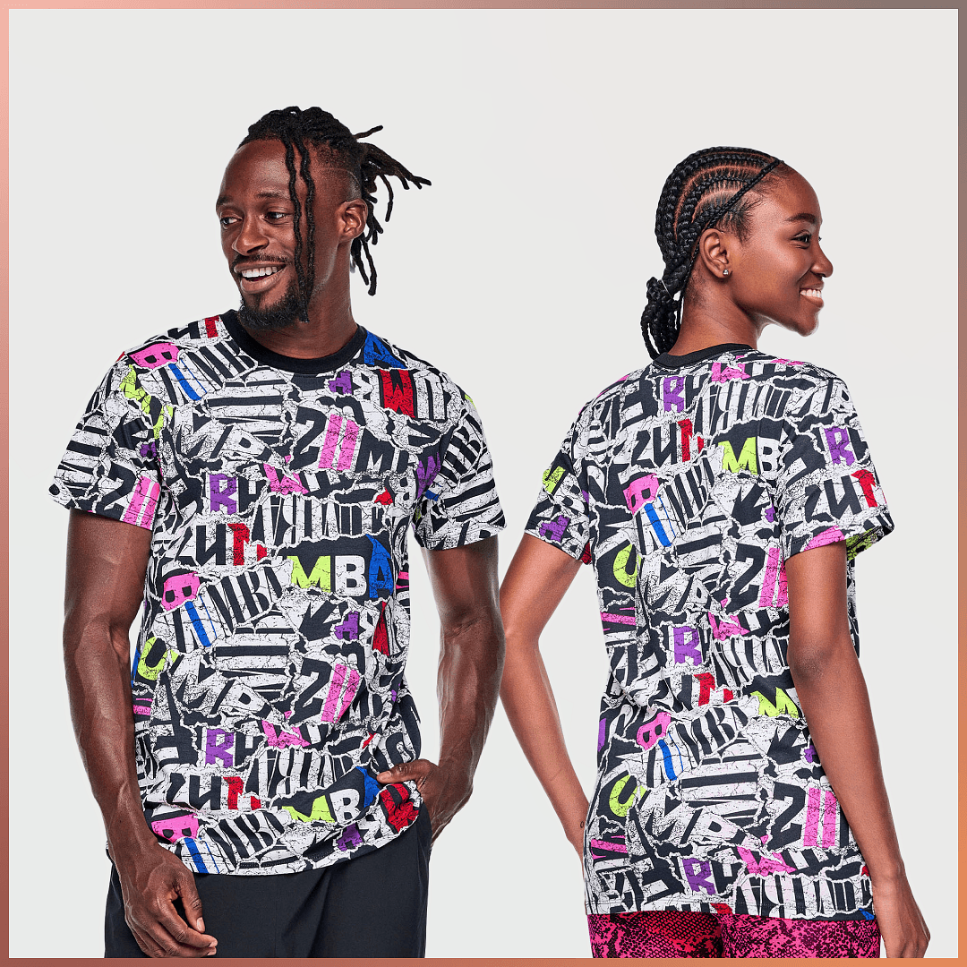 Rock 'n' Roll Unisex Crew Neck Tee - Black/White