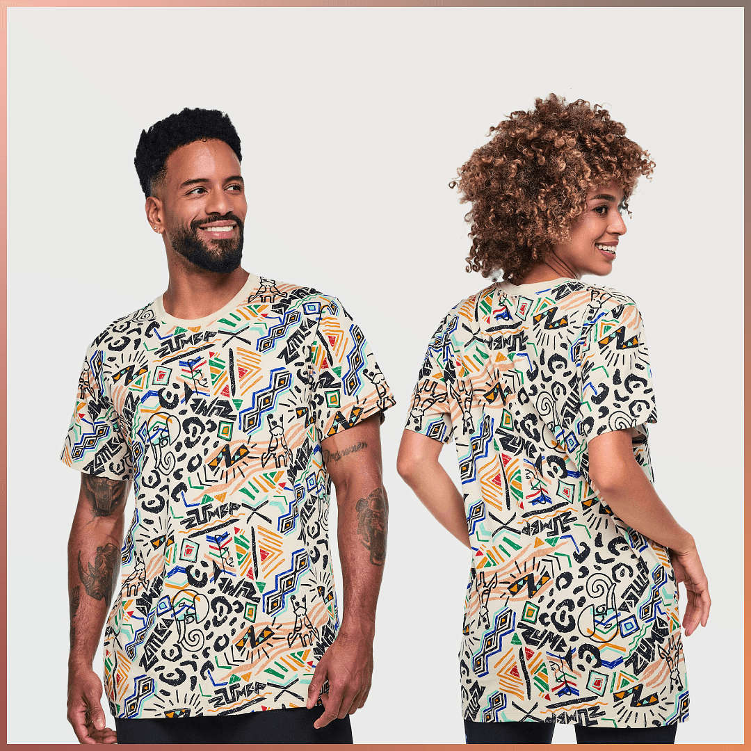 Wildbeat Unisex Crew Neck Tee - Tan/Black
