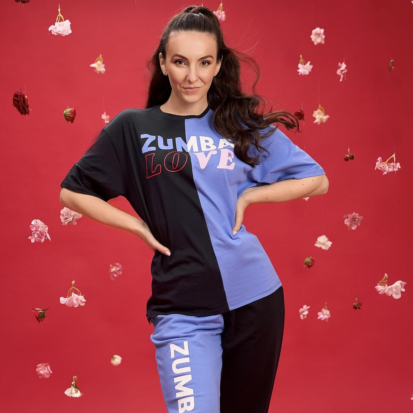 Inspire Your Style with Zumba Men's Oversized Two-Tone Crew