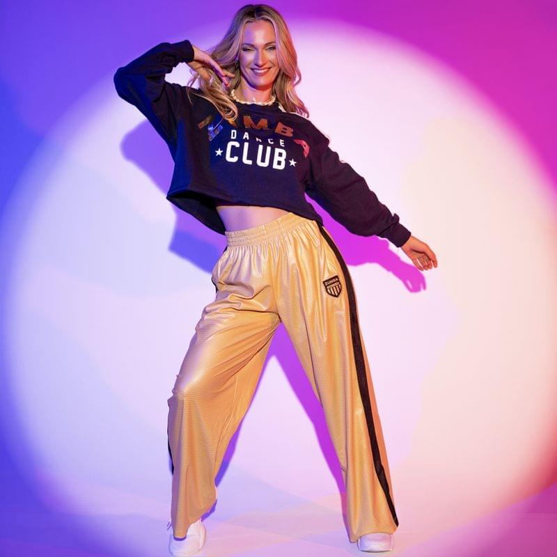 Victory Crew Neck Long Sleeve Boxy Crop Top